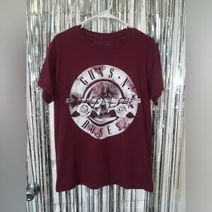 Women’s Burgundy Guns n Roses Tshirt